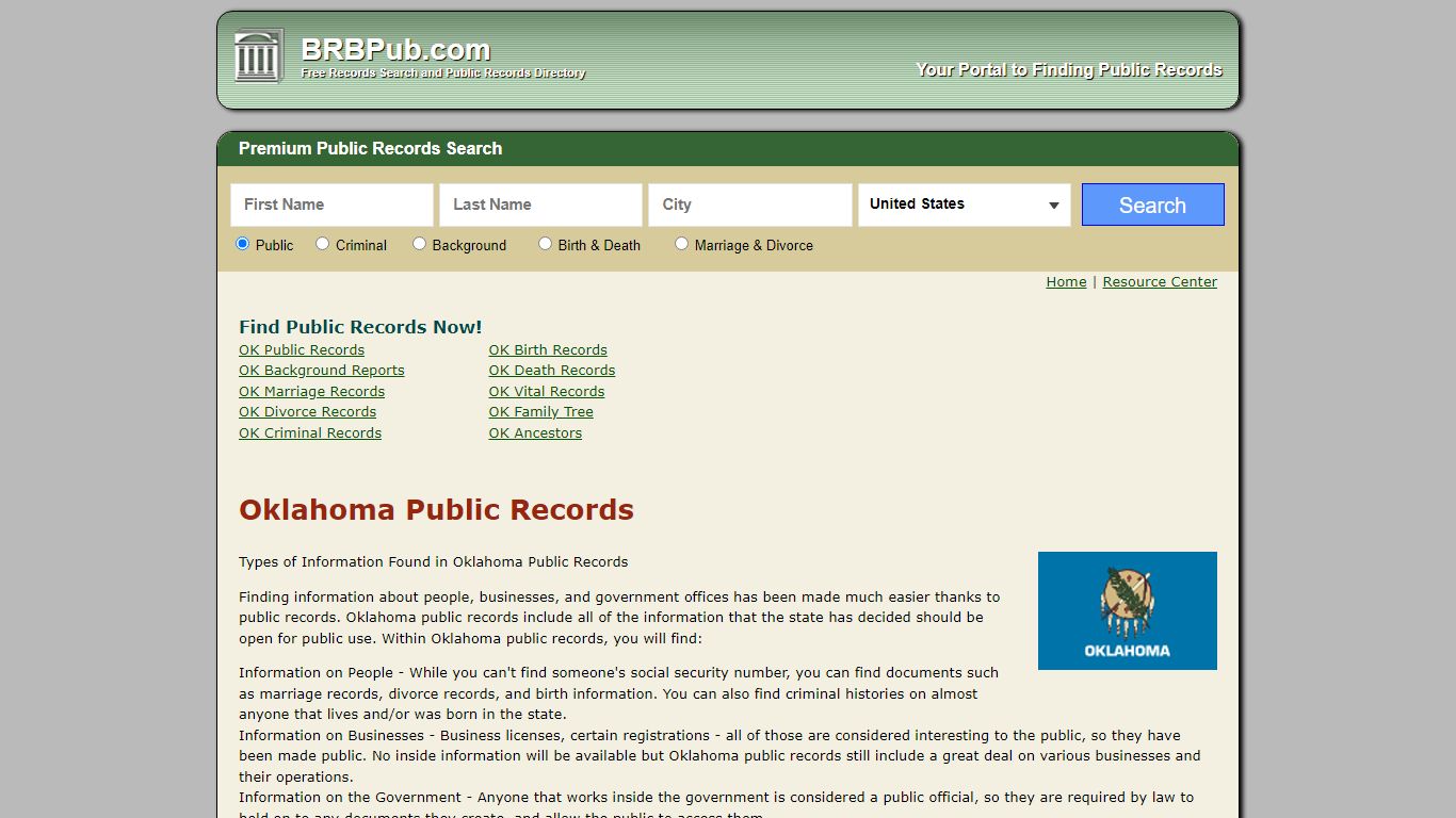 Free Oklahoma Public Records | Search Criminal and Civil Court Records ...